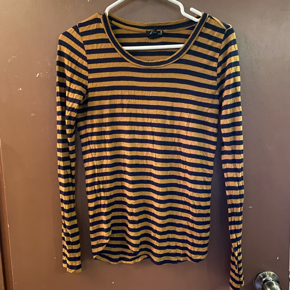 Forever 21 yellow striped long sleeve